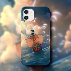 One Piece Thousand Sunny Pirate Ship Tempered Glass iPhone Case
