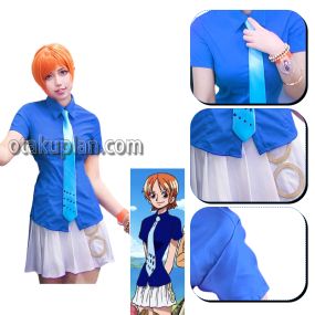 One Piece Water Seven Nami Shirt Suit Cosplay Costume