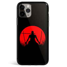 One Piece Zoro Sunset Tempered Glass iPhone Case
