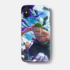 One Piece Zoro Tempered Glass iPhone Case