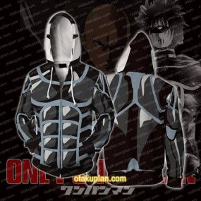 One Punch Man Driving Knight Cosplay Zip Up Hoodie