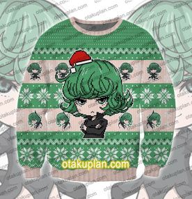One Punch Man Tatsumaki 3D Print Ugly Christmas Sweatshirt