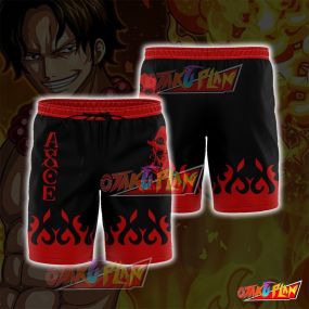 One Piece Portgas D Ace Red Shorts A2