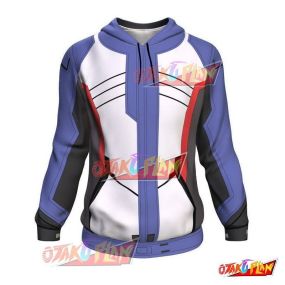 Overwatch Blue White All Over Print Pullover Hoodie