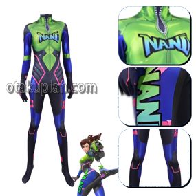 Overwatch D.Va Nano Cola Skin Jumpsuit Cosplay Costume