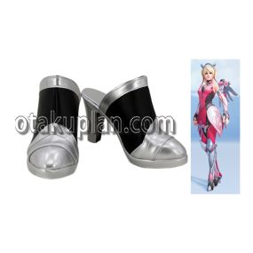 Overwatch Mercy Pink Skin Cosplay Shoes
