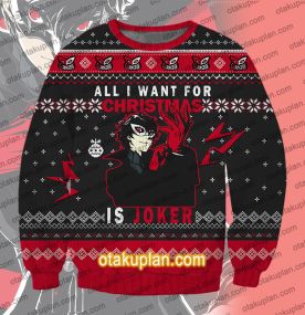 Persona 5 Joker 3D Print Ugly Christmas Sweatshirt