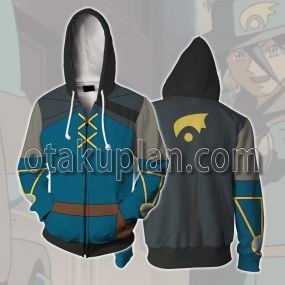 Pocket Monster Lucario and the Mystery of Mew Sir Aaron Cosplay Zip Up Hoodie