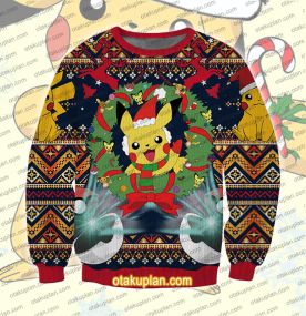 Pikachu 3D Printed Ugly Christmas Sweatshirt
