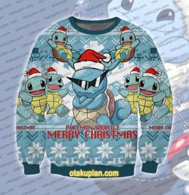 Squirtle 3D Printed Ugly Christmas Sweatshirt