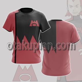 Pocket Monster Team Magma Leader Maxie Cosplay T-shirt
