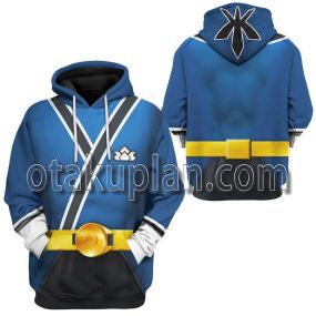 Power Rangers Samurai Blue T-Shirt Hoodie