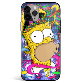 Psychedelic Painting Tempered Glass iPhone Case