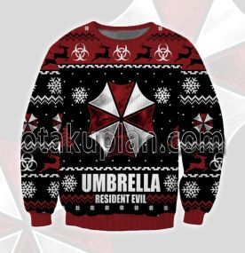 Resident Evil 3D Printed Ugly Christmas Sweatshirt
