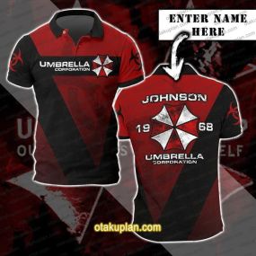 Resident Evil Umbrella Corp Custom Name Polo Shirt