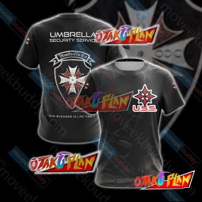 Resident Evil Umbrella Security Service (USS) Unisex 3D T-shirt