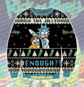 Rick and Morty 3D Printed Ugly Christmas Sweatshirt
