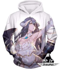 Overlord Beautiful Albedo Extremely Evil and Cute White Anime Hoodie OL0013