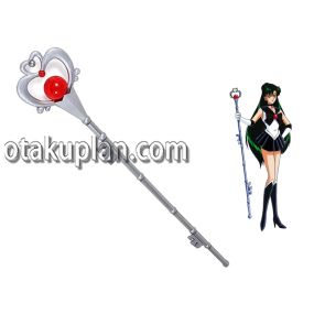 Sailor Moon Meiou Setsuna Grey Staff Cosplay Props