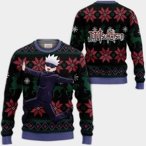 Satoru Gojo Funny Ugly Christmas Sweater Anime Hoodie Shirt