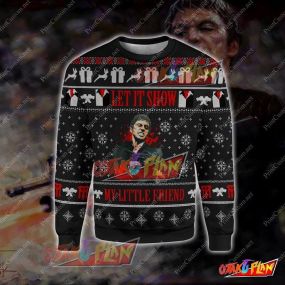Scarface Let It Show 3D Print Ugly Christmas Sweatshirt