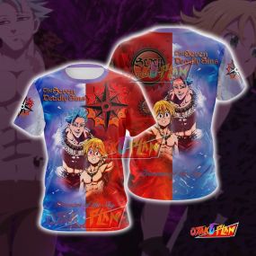 Seven Deadly Sins Red And Blue T-shirt S2