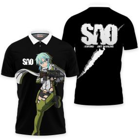 Sinon Sword Art Online Anime Polo Shirts
