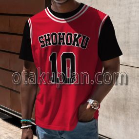 Slam Dunk SHOHOKU Basketball Team Jacket Custom Name Cosplay T-shirt