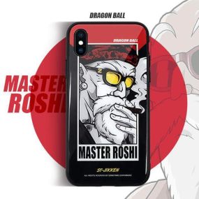 Smoking Master Roshi Tempered Glass iPhone Case
