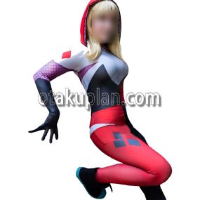 Spider Gwen Stacy Harley Fit Jumpsuit Cosplay Costume