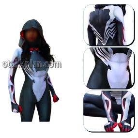 Spider Gwen Stacy Miles Morales Symbiote Jumpsuit Cosplay Costume