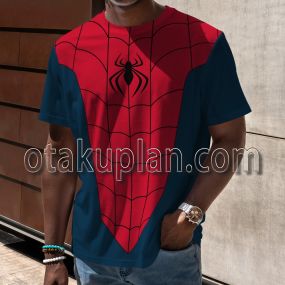 Spider Hero Across the Spider Verse Great Responsibility Suit Cosplay T-shirt