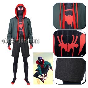Spider-man Into The Spider-verse Miles Morales Cosplay Costume