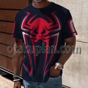 Spider Hero Miles Morales Game 2099 Miles Morales Battle Suit Cosplay T-Shirt