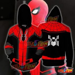 Spider Hero Far From Home Peter Parker Zip Up Hoodie Jacket