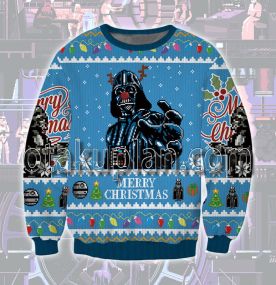 Wars Darth Vader Antlers 3D Printed Ugly Christmas Sweatshirt