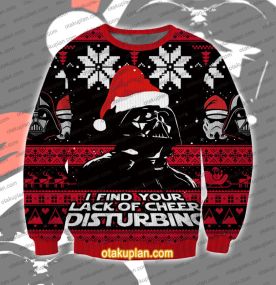 Wars Darth Vader I Find Your Lack Of Cheer Disturbing Ugly Christmas Sweatshirt