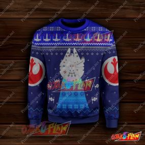 Wars Millennium Falcon 3D Print Ugly Christmas Sweatshirt