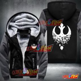 Wars Rebel Alliance Logo Fleece Winter Jacket