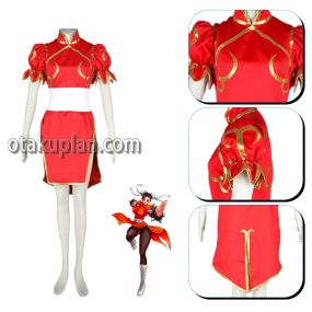 Street Fighter Iv Chun Li Red Cheongsam Cosplay Costume