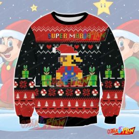Super Mario 1309 Knitting Pattern 3D Print Ugly Sweatshirt