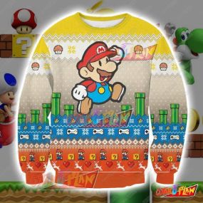 Super Mario 1810v3 3D Print Ugly Christmas Sweatshirt