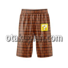 Super Mario Cube Stone Brick Basketball Shorts