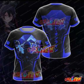 Sword Art Online Kirito Blue And Black T-shirt