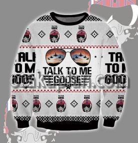 Talk To Me Goose Top Gun 3D Printed Ugly Christmas Sweater