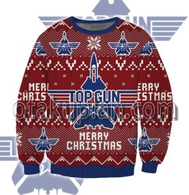 Talk To Me Goose Top Gun Red 3D Printed Ugly Christmas Sweater