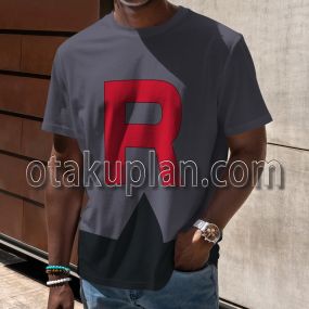 Team Rocket Gray And Black Uniform Cosplay T-Shirt
