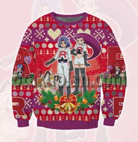 Team Rocket Logo 3D Printed Ugly Christmas Sweatshirt