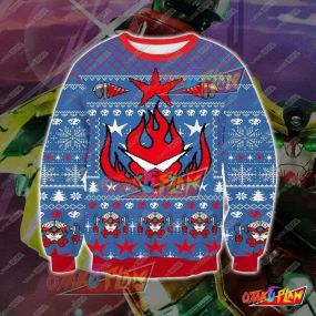 Tengen Toppa Gurren Lagann 3D Print Pattern Ugly Christmas Sweatshirt