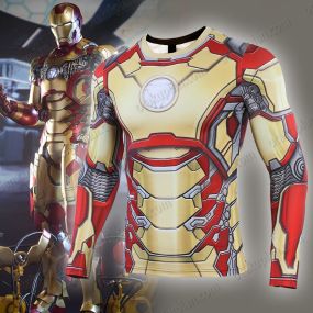 The Avengers 4 Tony Stark Mk-42 Long Sleeve Compression Shirt